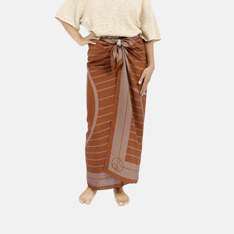 1 People Antibes Beach Sarong Taupe In Brown