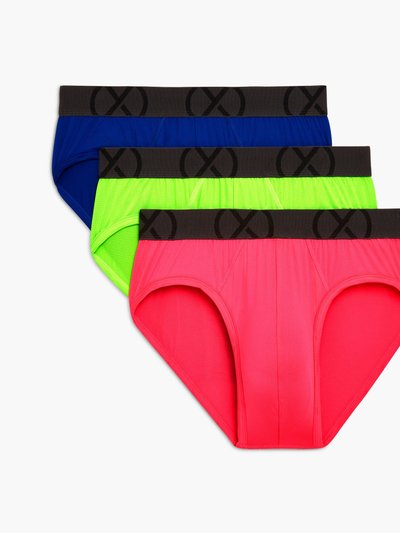 2(X)IST (X) Sport Mesh No-Show Brief 3-Pack - Surf The Web/Green Gecko/Knock Out Pink product