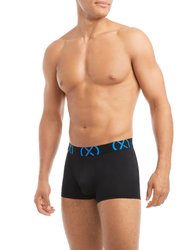 (X) Sport | No-Show Trunk 3-Pack - Black W/Electric Blue/Diva Pink/Electric Green