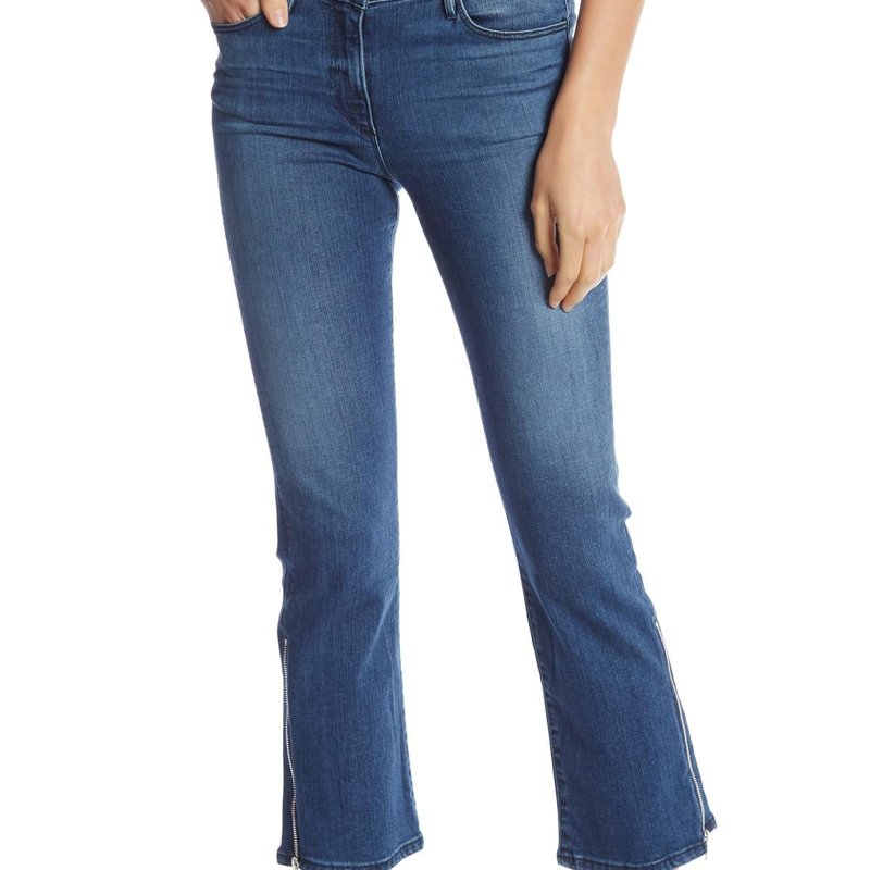 Shop 3x1 Presley Gusset Zip Jeans Cropped Denim In Blue