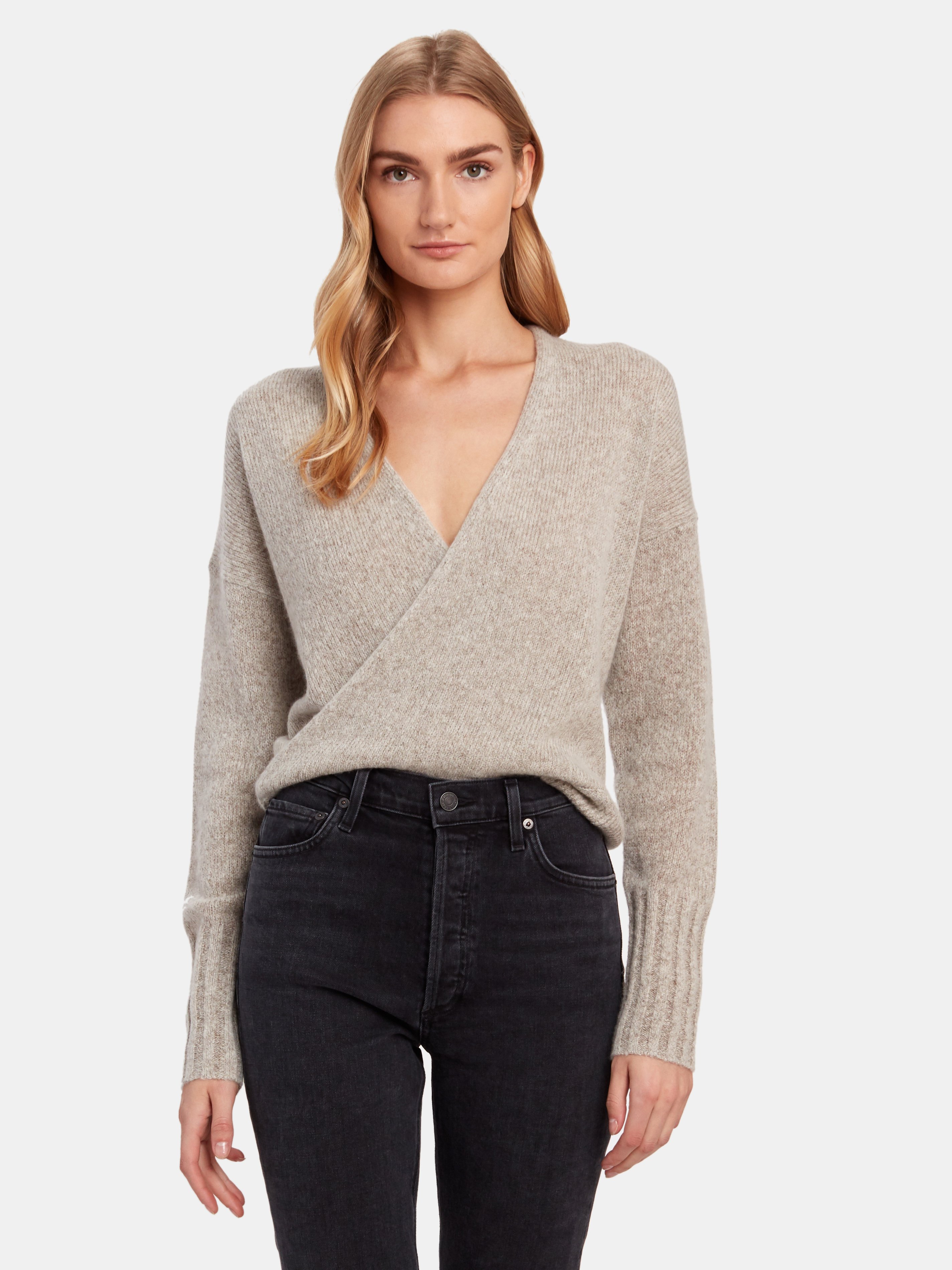 pullover wrap sweater