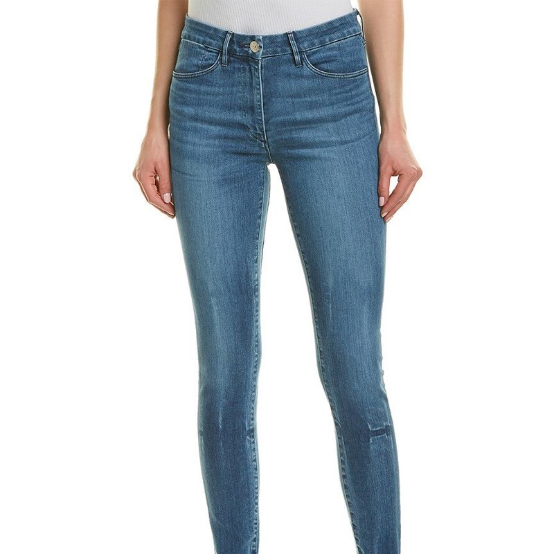 Shop 3x1 Womens W3 Channel Seam Helena Skinny Jeans In Blue