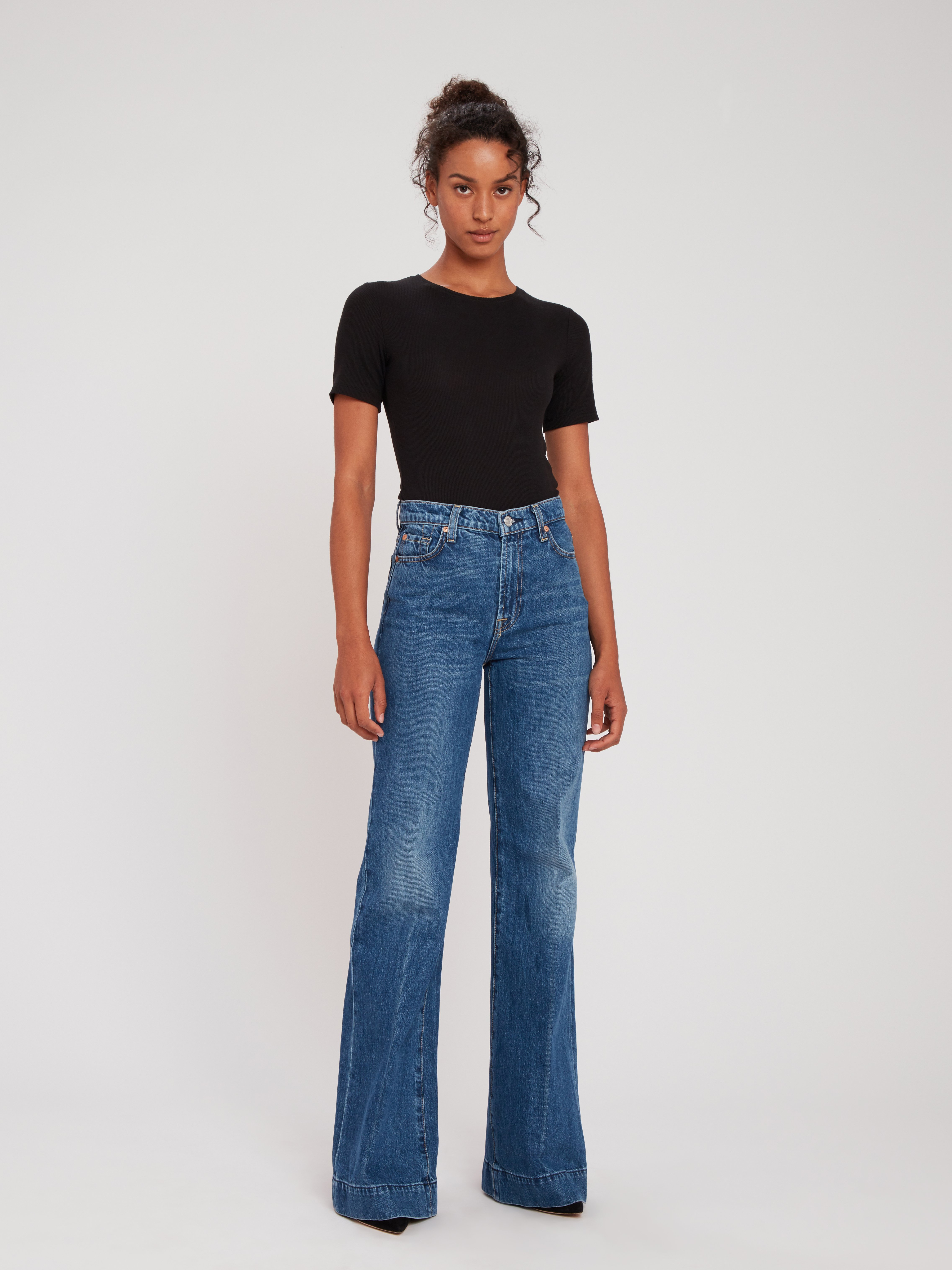 modern dojo high rise bootcut jeans