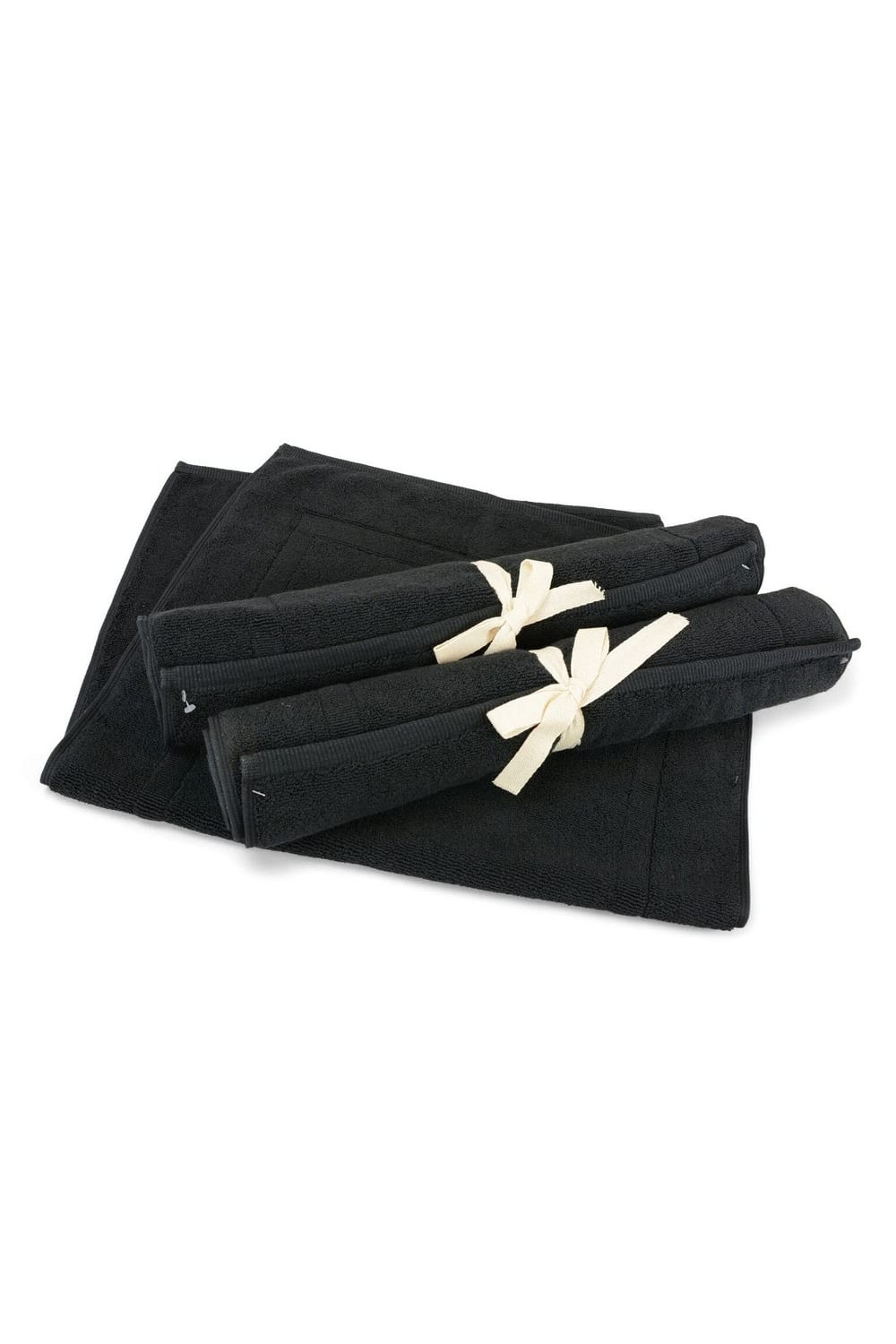 A&R TOWELS A&R TOWELS A&R TOWELS BATH MAT (BLACK) (ONE SIZE)