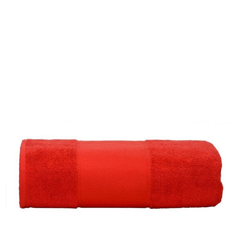 A&R TOWELS A&R TOWELS PRINT-ME BATH TOWEL (FIRE RED) (ONE SIZE)