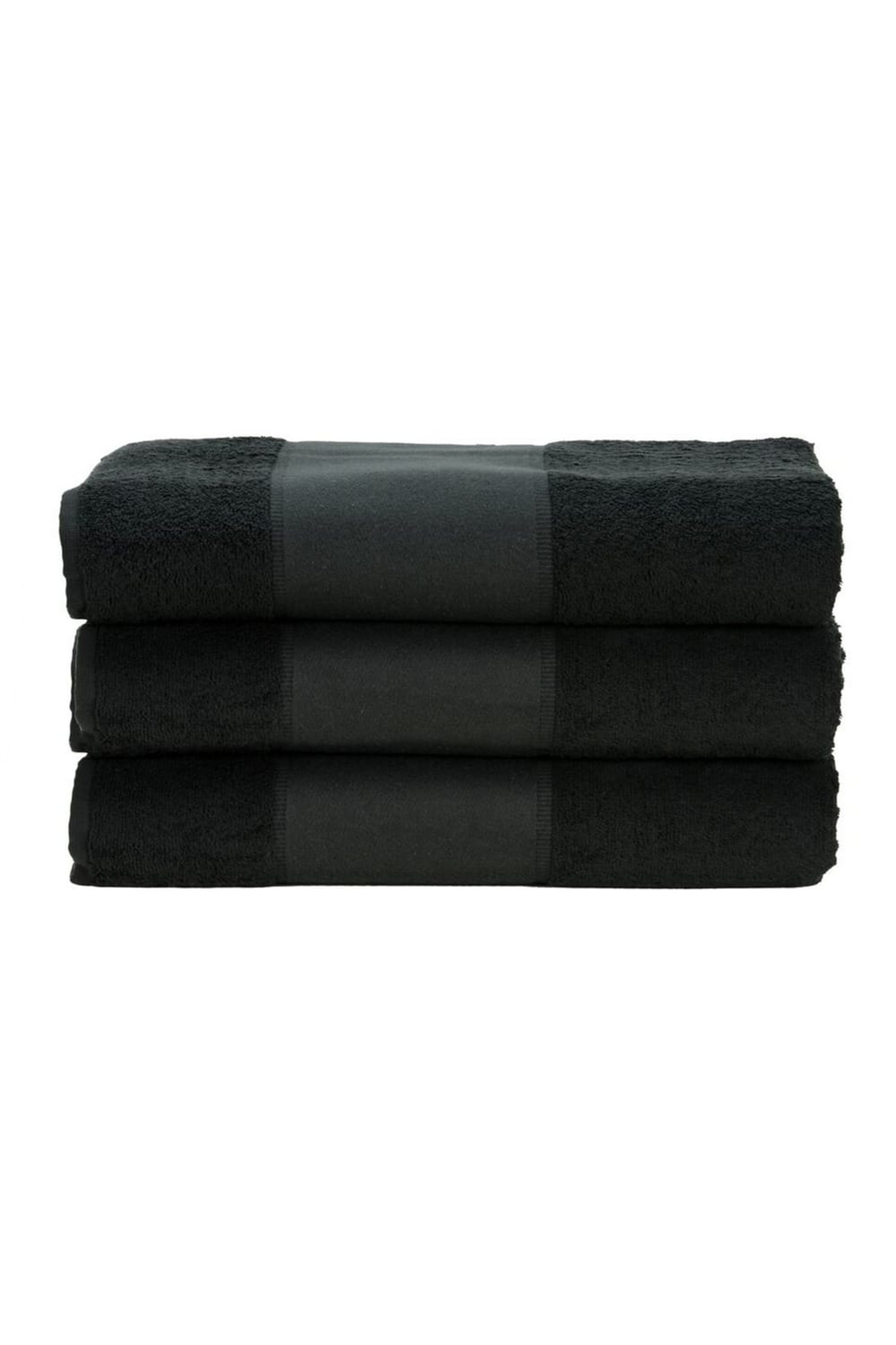 A&R TOWELS A&R TOWELS A&R TOWELS PRINT-ME HAND TOWEL (BLACK) (ONE SIZE)
