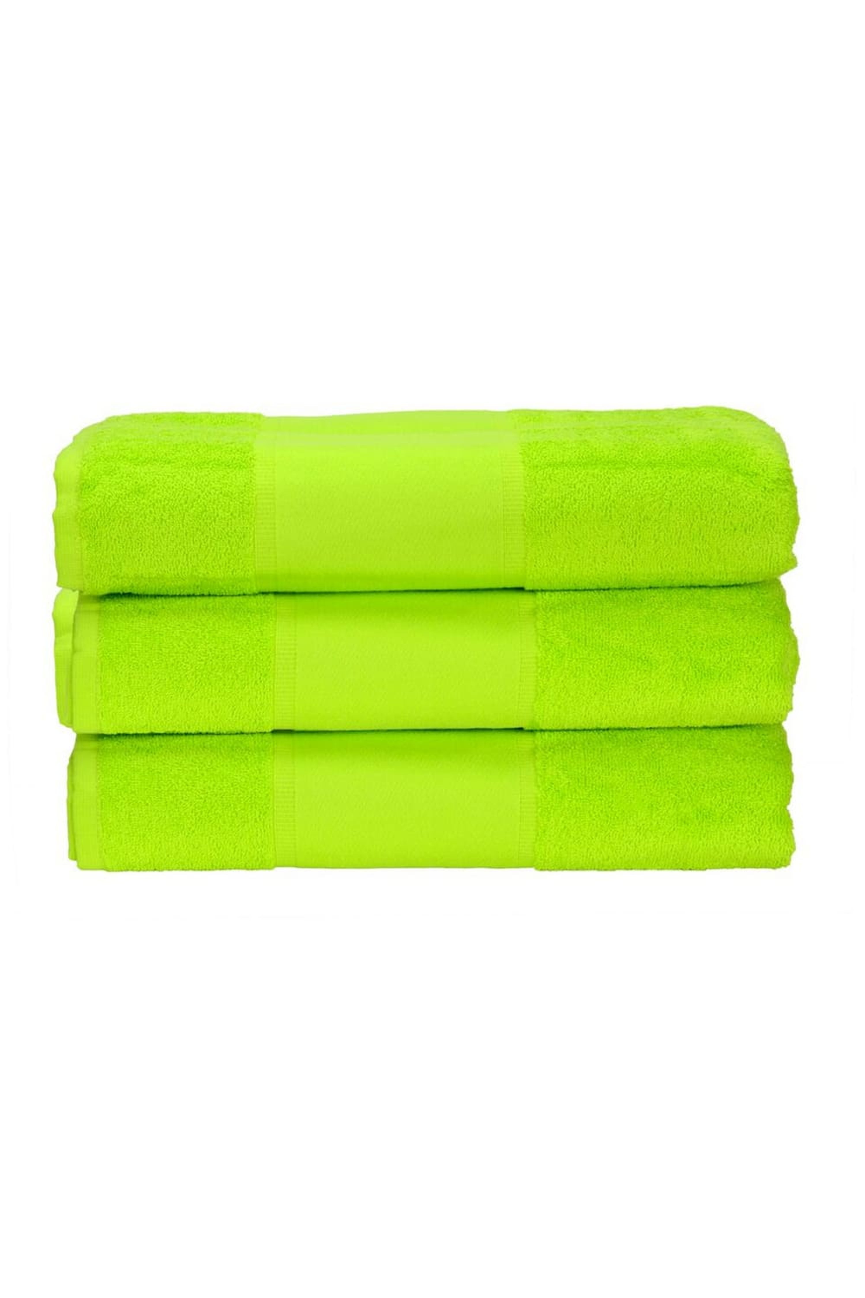 A&R TOWELS A&R TOWELS A&R TOWELS PRINT-ME HAND TOWEL (LIME GREEN) (ONE SIZE)