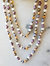 Champagne and Purple Multi Crystal Beaded Necklace