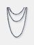 Deep Navy Blue Crystal Beaded Necklace - Navy Blue