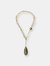 Diana Montecito Necklace in Polished Pyrite with Labradorite Drop