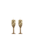 Gold Glitter Champagne Flute Earring - Gold Glitter