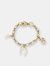 Gold Lucky Charm Chain Toggle Bracelet - Gold