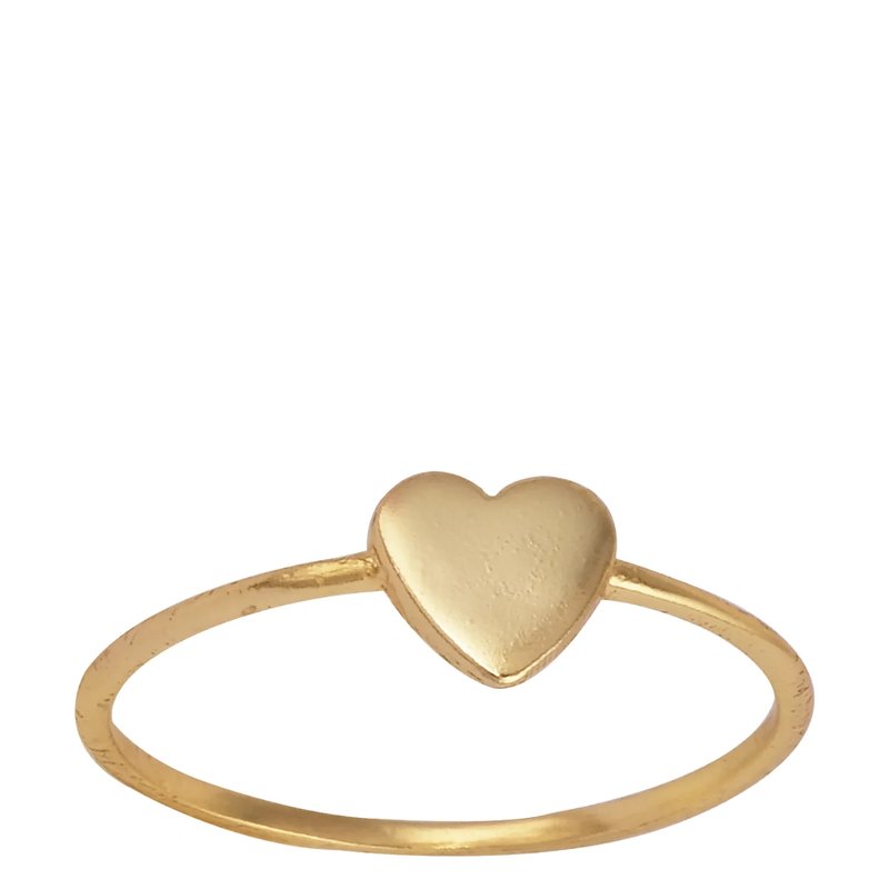 A Blonde And Her Bag Gold Ring With Heart Pendant