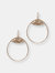 Gold Wire Beaded Hoop Earring - Gold