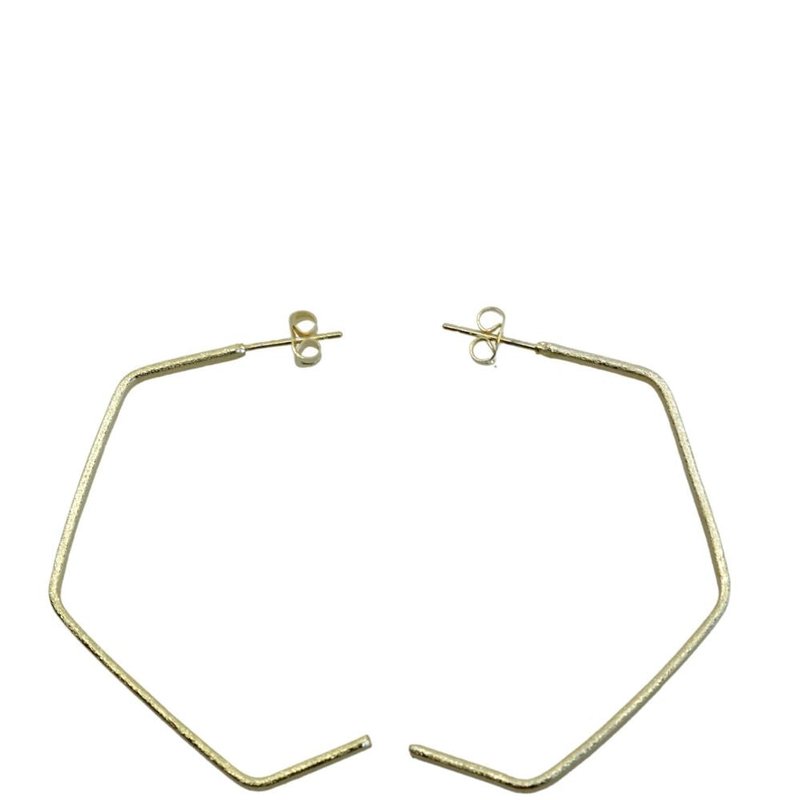 A Blonde And Her Bag Hexagonal Style Earring In Gold