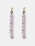 Iridescent Petal Pink Crystal Drop Earring