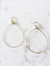 Large Featherweight Hoop Earring Gold Hoop with Silver Wrap - Gold
