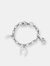 Silver Lucky Charm Chain Toggle Bracelet - Silver