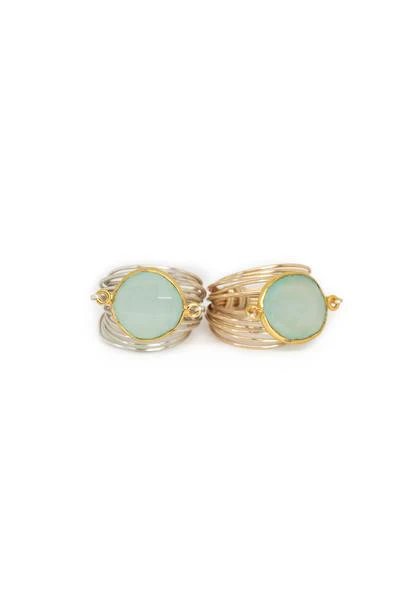 A Blonde And Her Bag Torrey Ring In Blue Chalcedony