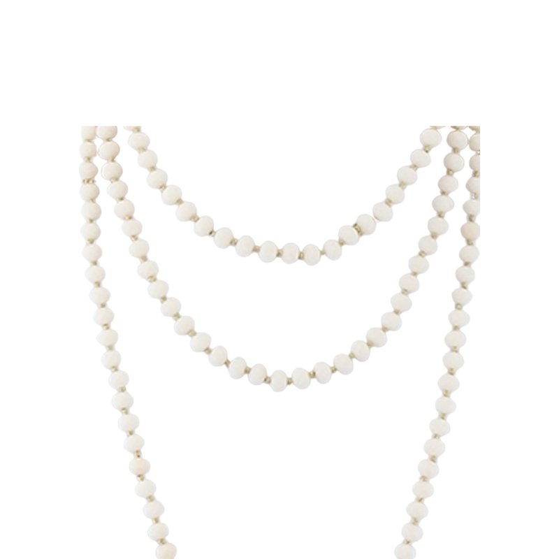 Shop A Blonde And Her Bag White Jade Crystal Beaded Necklace