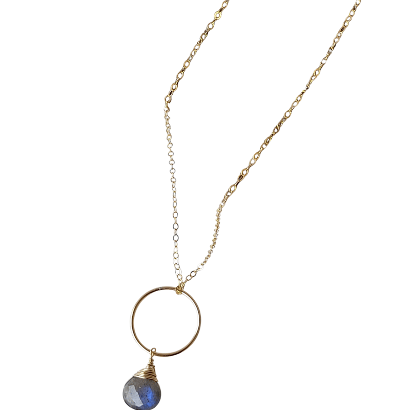 A Blonde And Her Bag Yuliya Necklace In Labradorite In Gold
