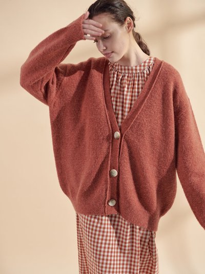 A Mente Alpaca Wool Blend Button-down Cardigan product