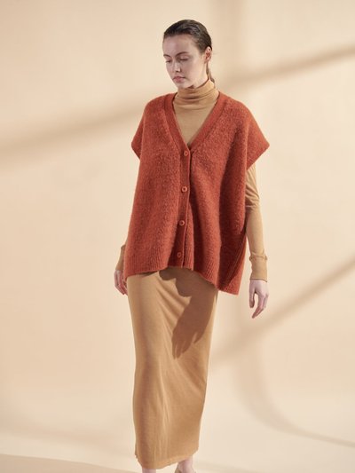 A Mente Alpaca Wool Blend Button-Down Sweater Vest product