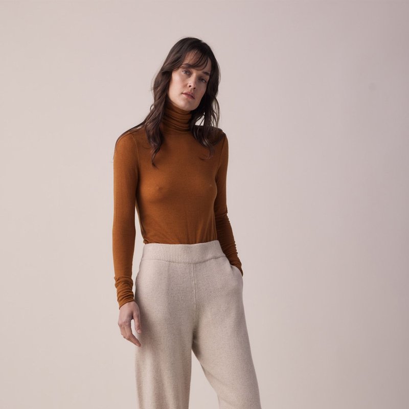 A Mente Wool Cashmere Sweater Jogger Pants In Brown