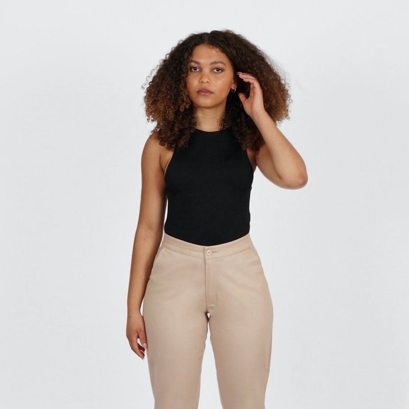 Shop Aam The Label The Crop Pant In Brown