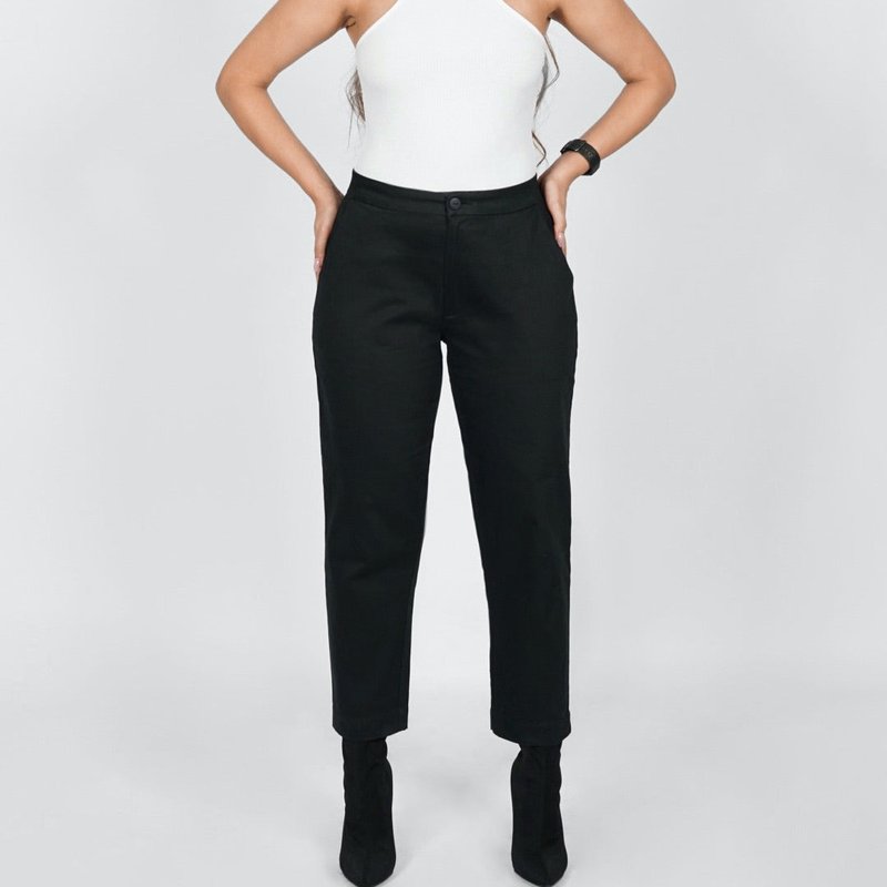 Shop Aam The Label The Crop Pant In Black