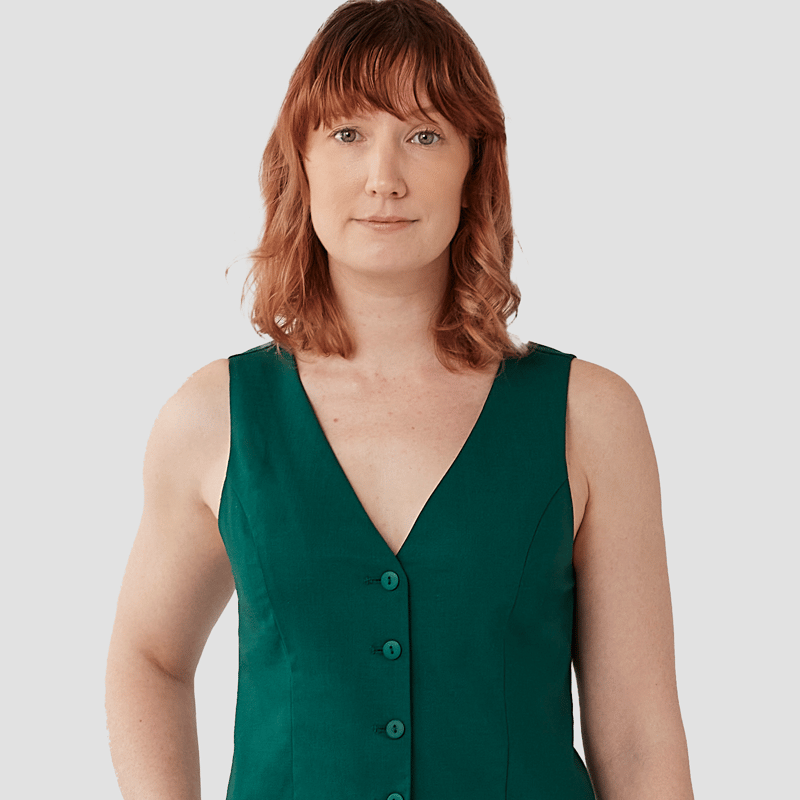 Shop Aam The Label The Wool Vest In Green
