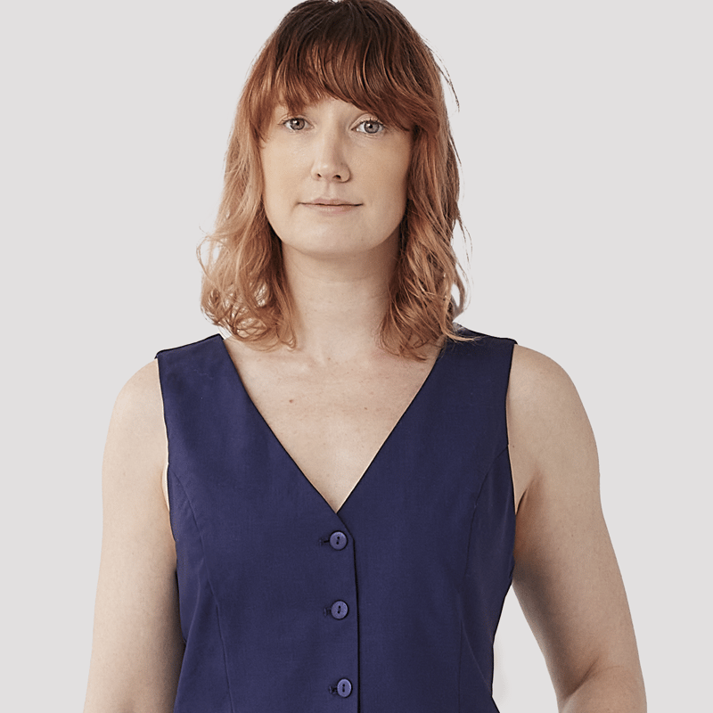 Shop Aam The Label The Wool Vest In Blue