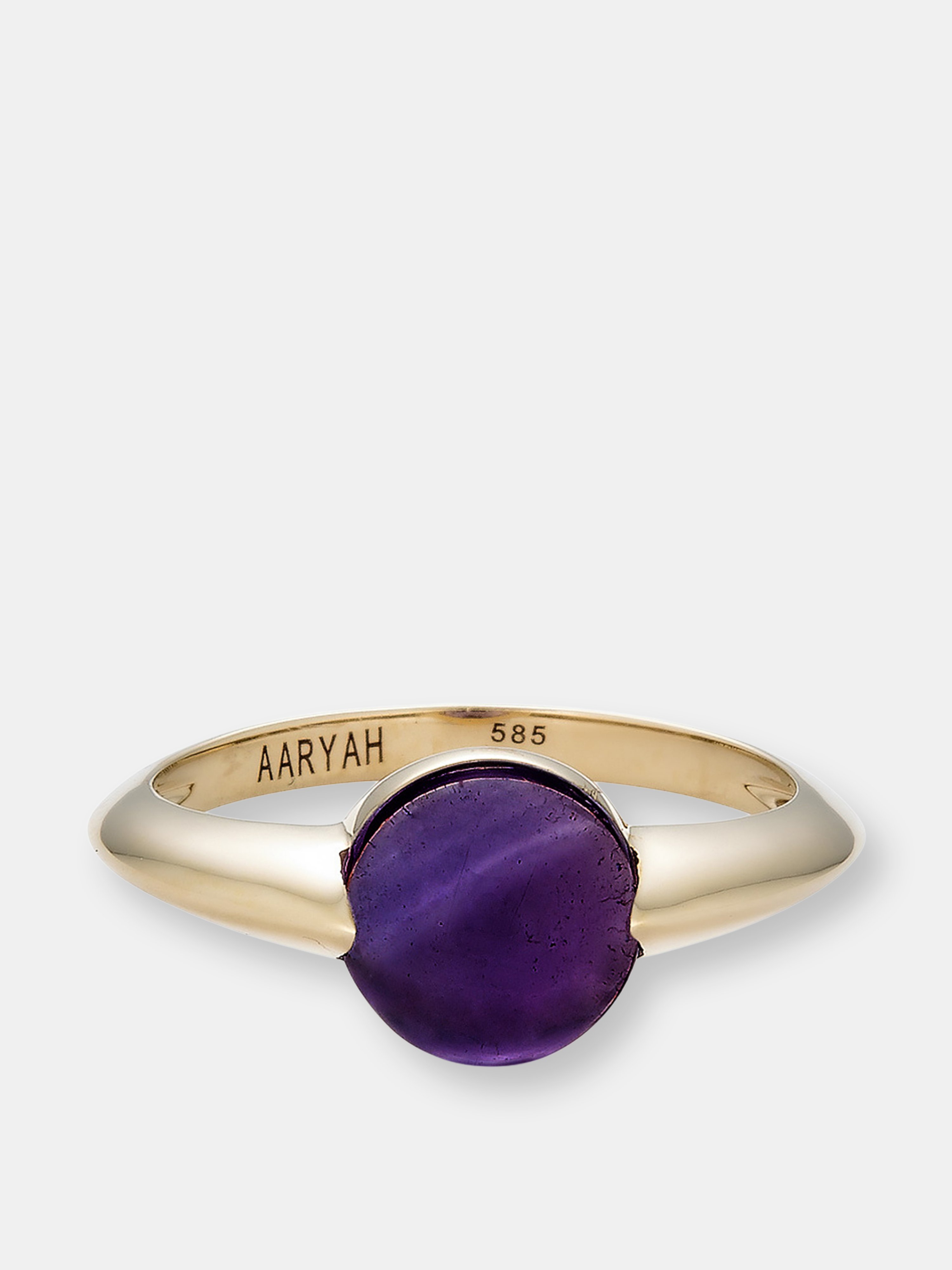 Aaryah Avan Amethyst 14kt Gold Ring In Purple