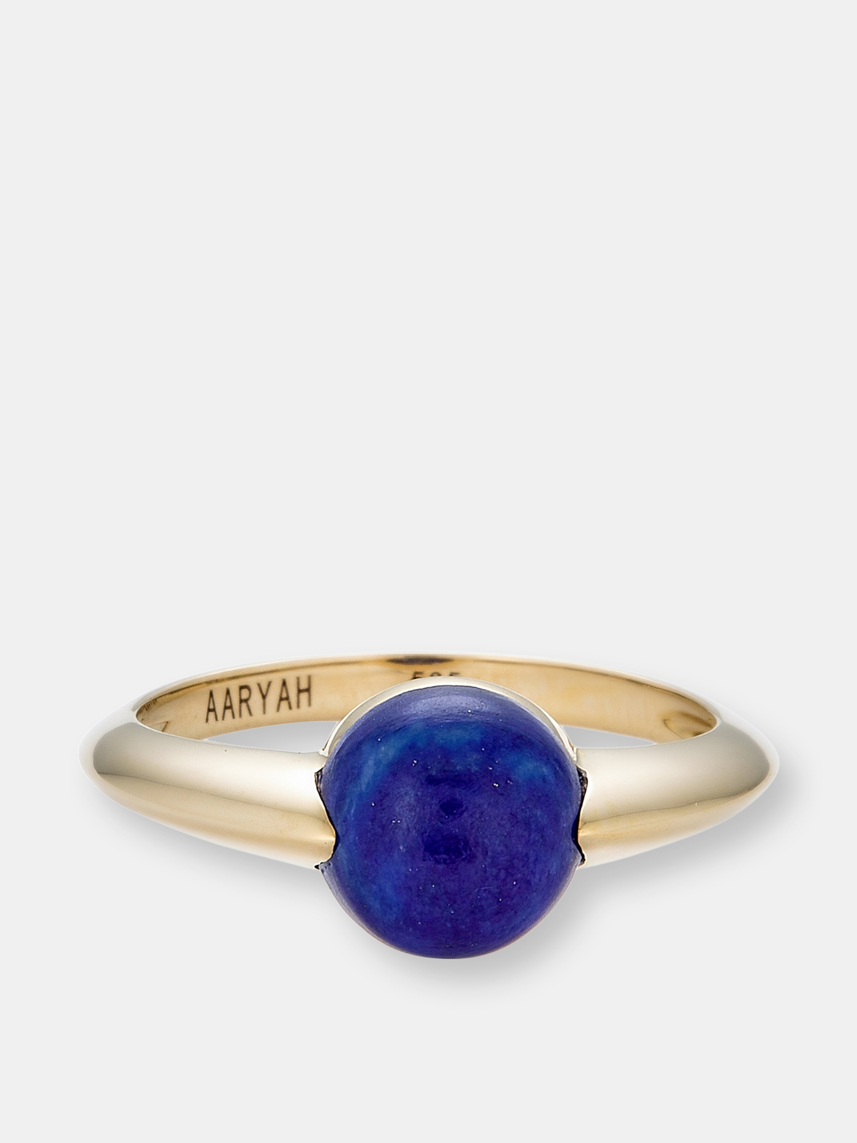 Aaryah Avan Lapis Lazuli 14kt Gold Ring In Blue