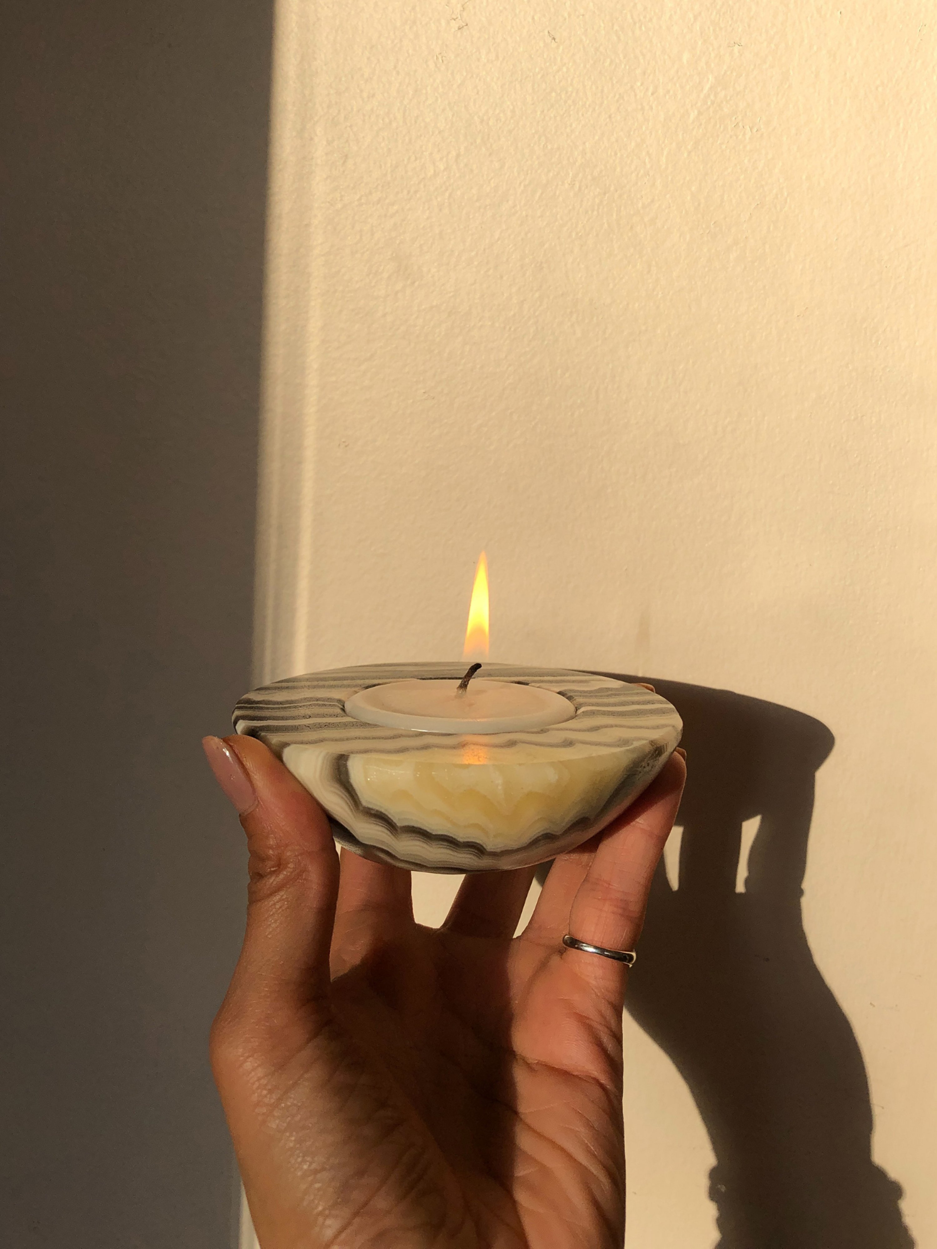Aaryah Light With Intention Candle In White