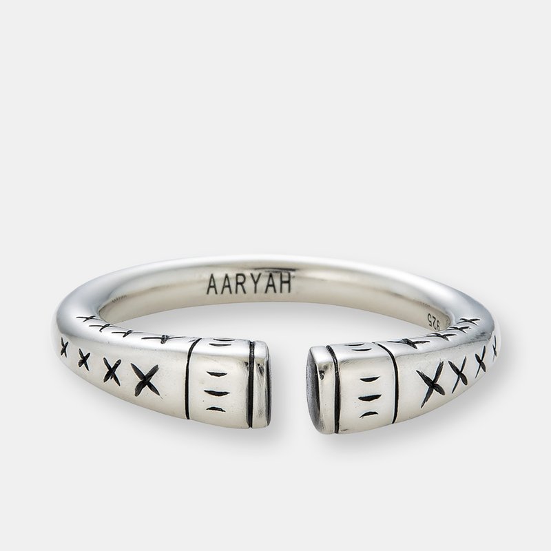Aaryah Ura Tribal Ring In Sterling Silver