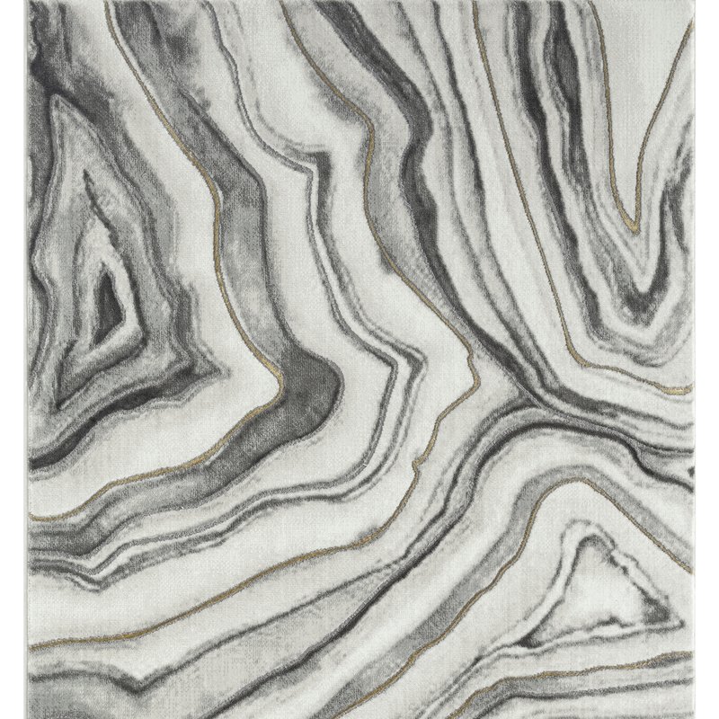 Abani Rugs Abani Luna Contemporary Scale Abstract Area Rug In Gray