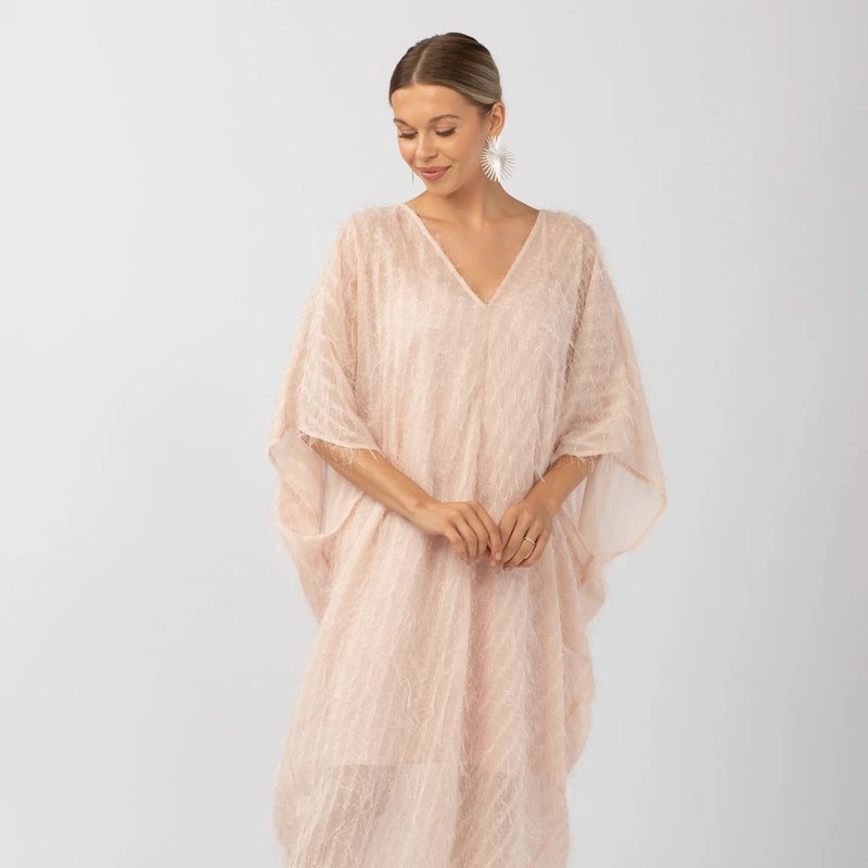 Abbey Glass Rosemary Caftan Blush Dress In Pink