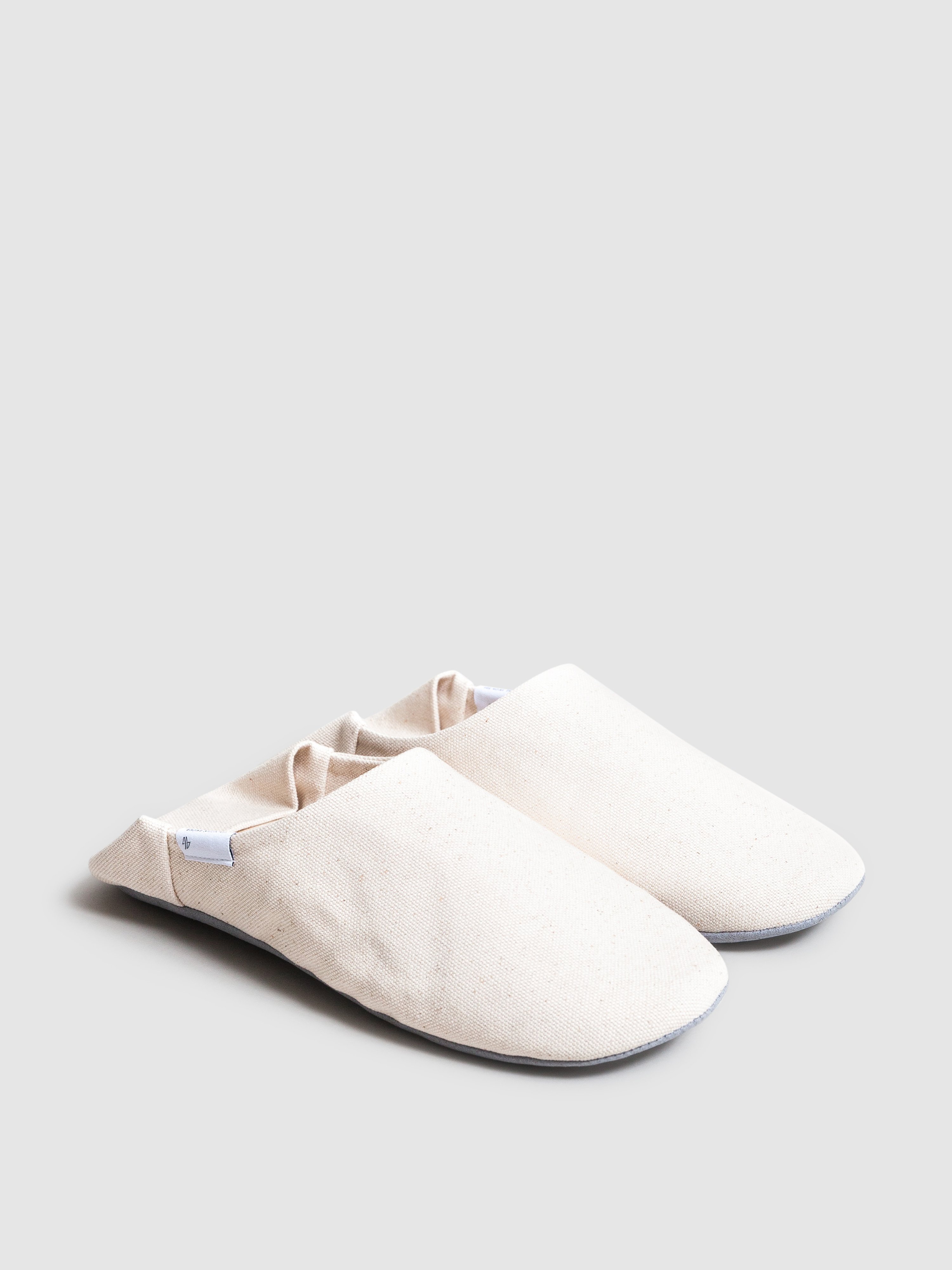 Abe Sangyo Abe Canvas Home Shoes In Natural