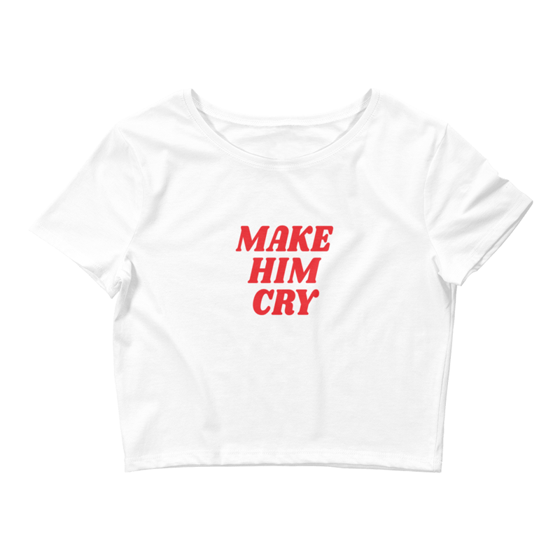 Shop Nus Make Him Cry Tee In White