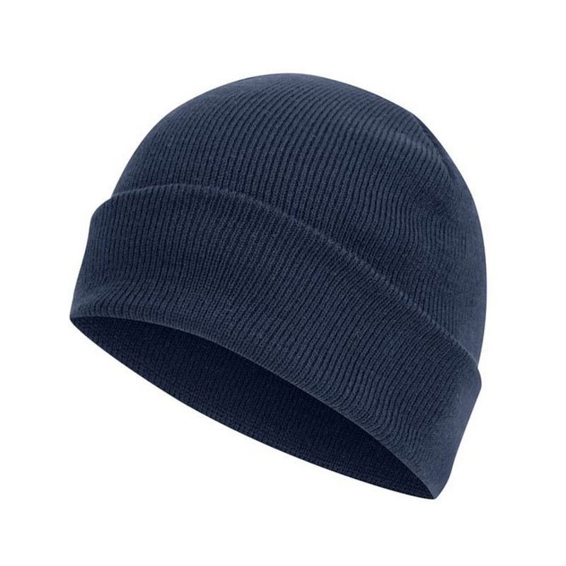 Absolute Apparel Knitted Turn Up Ski Hat (navy) In Blue
