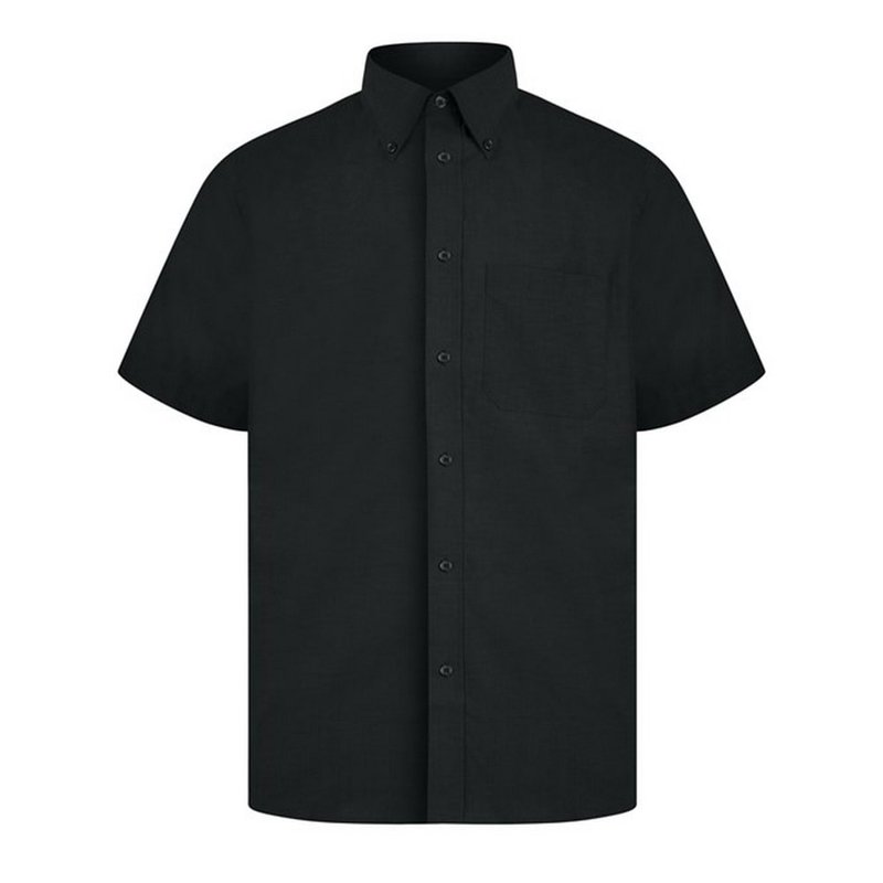 Absolute Apparel Mens Short Sleeved Oxford Shirt (black)