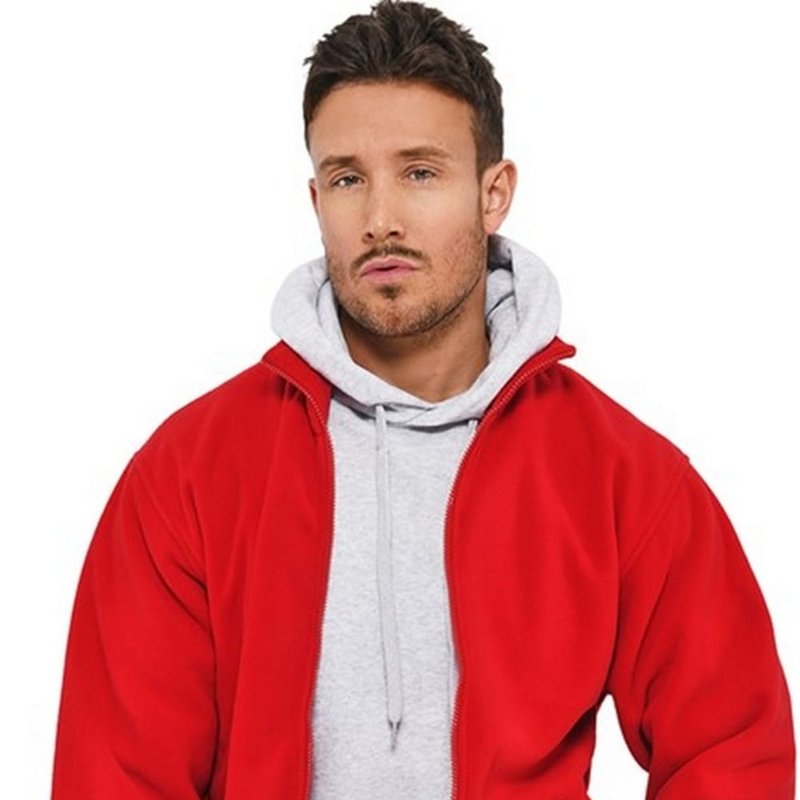 Absolute Apparel Heritage Full Zip Fleece Jacket In Red