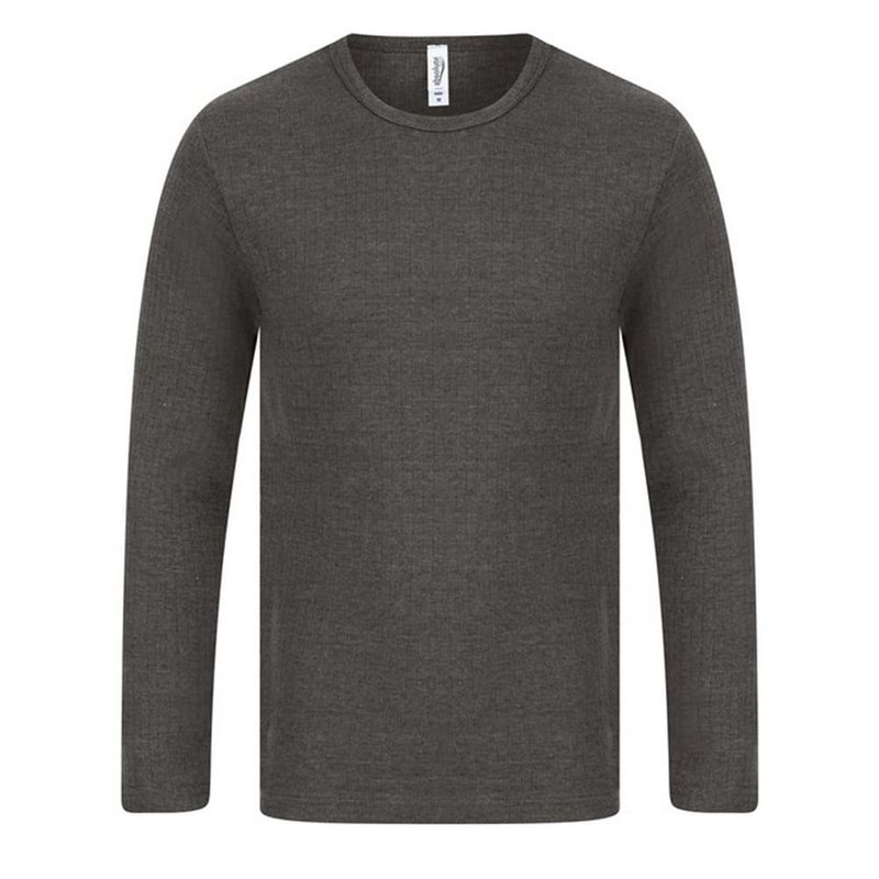 Absolute Apparel Mens Thermal Long Sleeve T-shirt In Grey