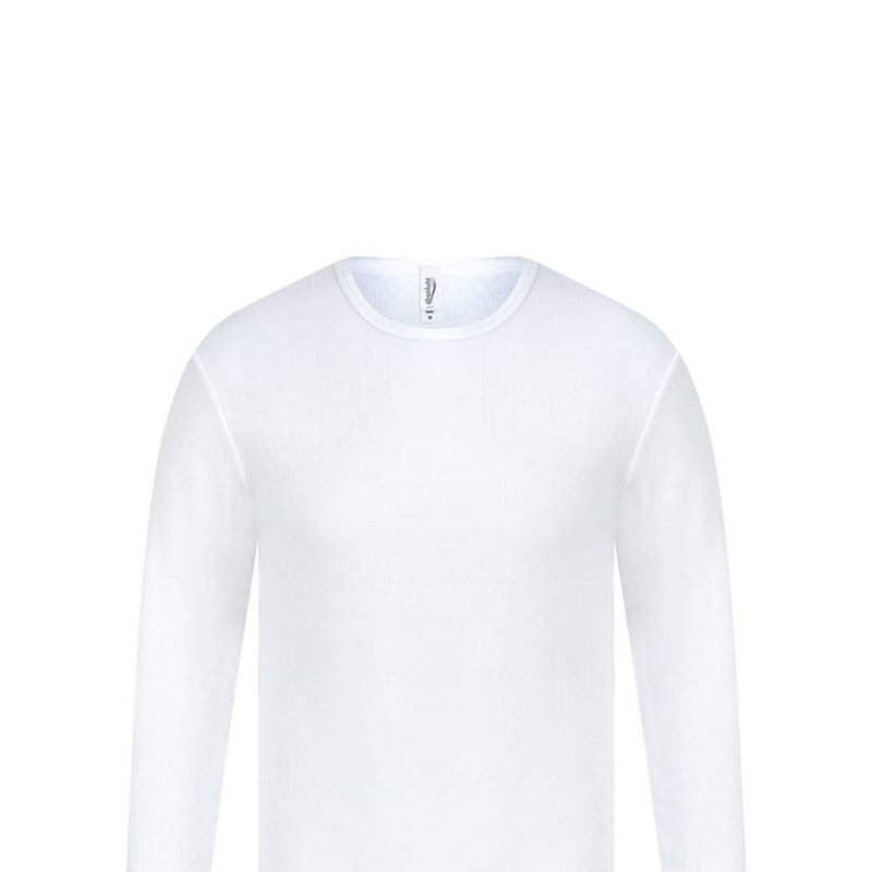 Absolute Apparel Mens Thermal Long Sleeve T-shirt In White