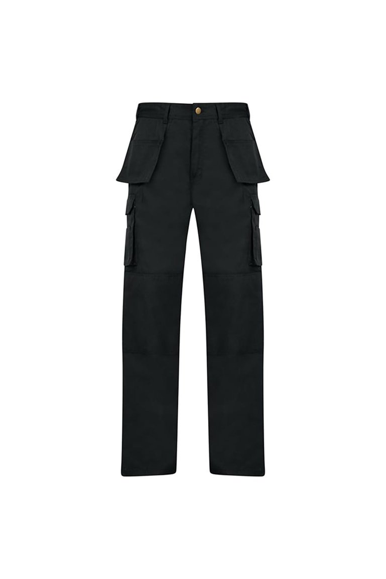 Mens Workwear Utility Cargo Trouser - Black - Black