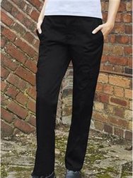 Womens/Ladies Cargo Workwear Trousers - Black