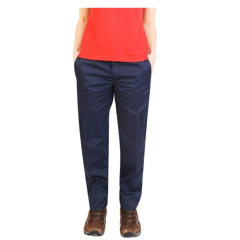Absolute Apparel Womens/ladies Cargo Workwear Trousers In Blue