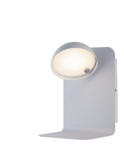 Acedecor Boing Wall Lamp With Adjustable Diffuser And Integrated LED In White Or Black Embossed Metal product