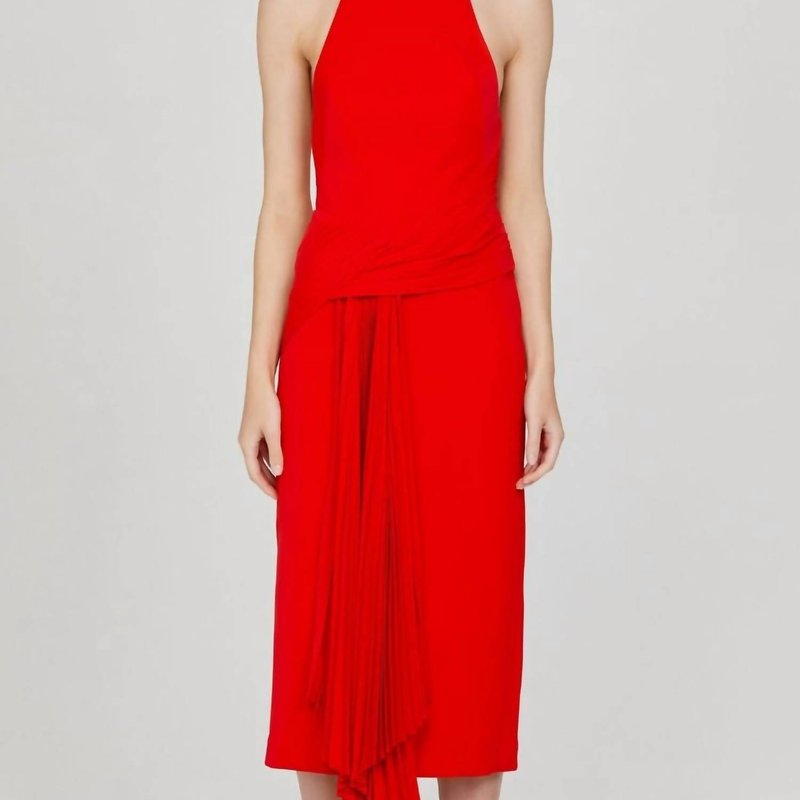 Shop Acler Bercy Dress In Red